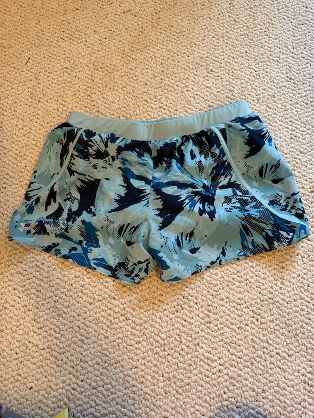 Under Armour Teal and Navy Floral Athletic Shorts